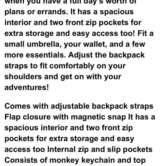 Kipling Beige Backpack with Charm - Picture 9 of 9